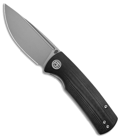 product image for Petrified Fish Black Beluga Liner Lock Knife 14C28N Steel PFP-01