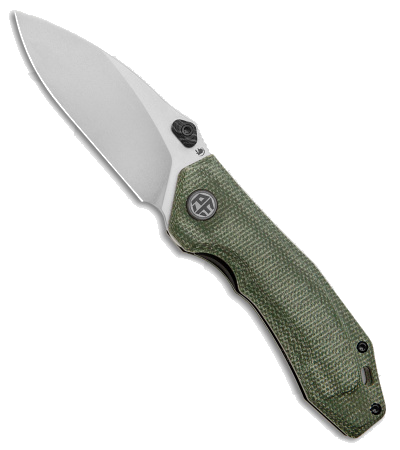 product image for Petrified Fish Havrog Green Micarta K110 Liner Lock Knife PFP-04