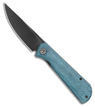 product image for Petrified Fish Viking Blue Micarta Liner Lock Knife PFP-07-BMDW