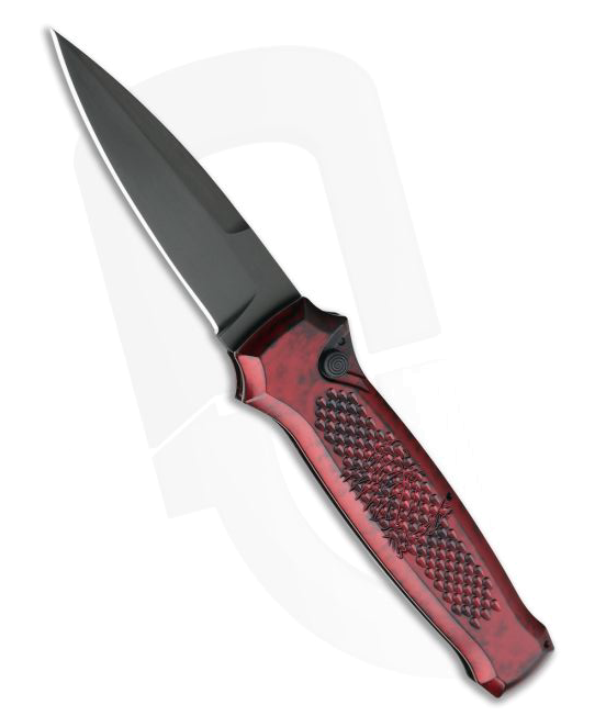 Piranha P12 Prowler Red Button Lock Automatic Knife