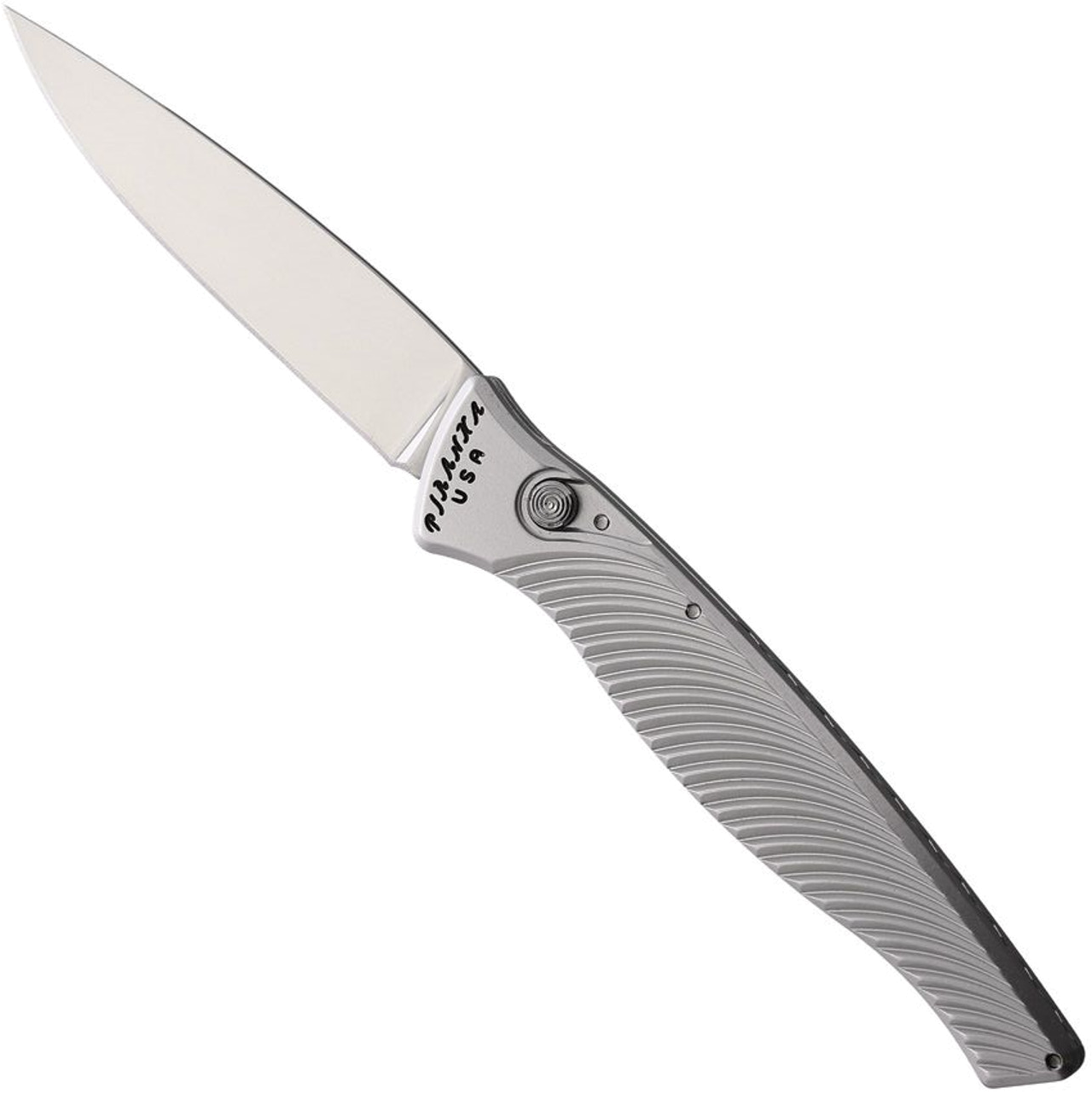 Piranha P12 Prowler Stonewashed 154 CM Automatic Knife KnifeGeek