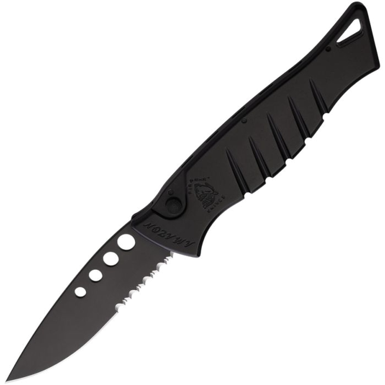 Piranha Amazon Black Aluminum 3.50" 154CM Blade Automatic Knife