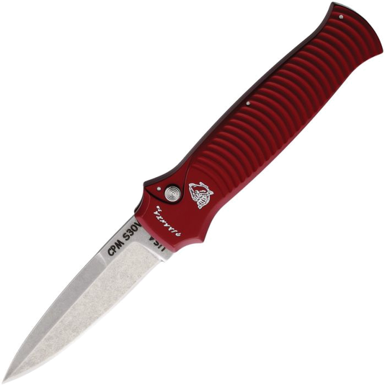 product image for Piranha Bodyguard Red CPM-S30V Automatic Knife
