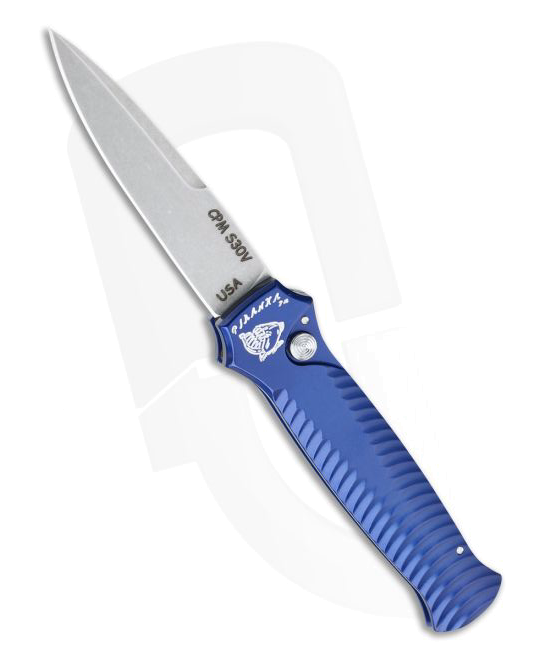 product image for Piranha Mini-Guard P-7 CPM-S30V Blue Aluminum Automatic Knife