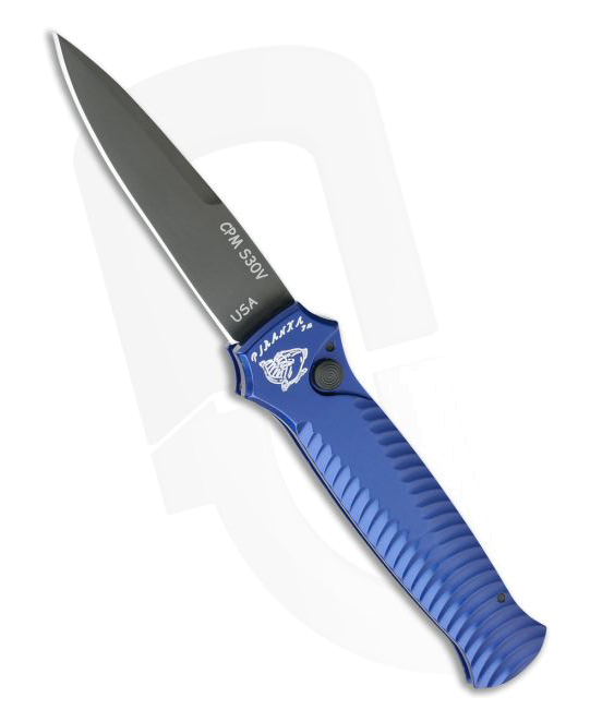 product image for Piranha Mini-Guard P 7 Tactical Black CPM-S30V Automatic Knife