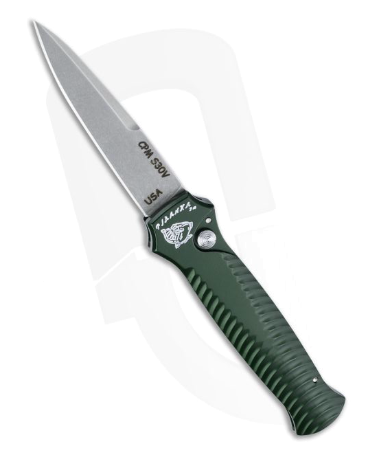 product image for Piranha Mini-Guard P-7 Green CPM-S30V Automatic Knife
