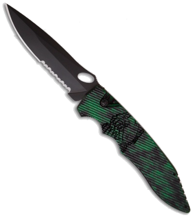 Piranha Mini Predator Green Automatic Knife