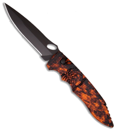 Piranha Mini Predator Orange Automatic Knife