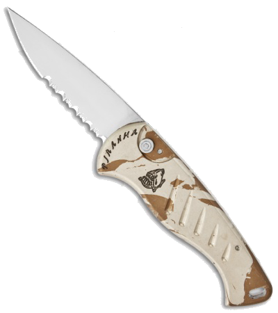 Piranha Fingerling Desert Camo Automatic Knife