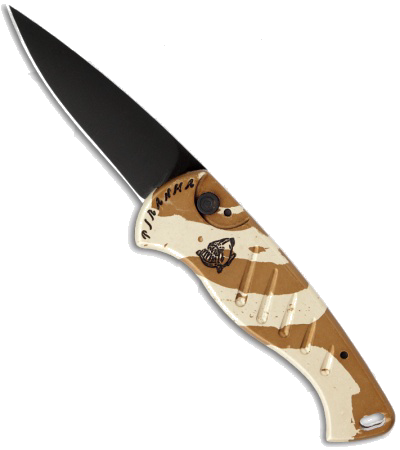 Piranha Fingerling Desert Camo Automatic Knife