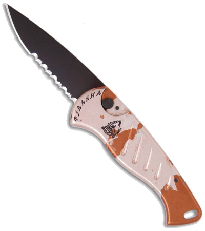 Piranha Fingerling Desert Camo Automatic Knife