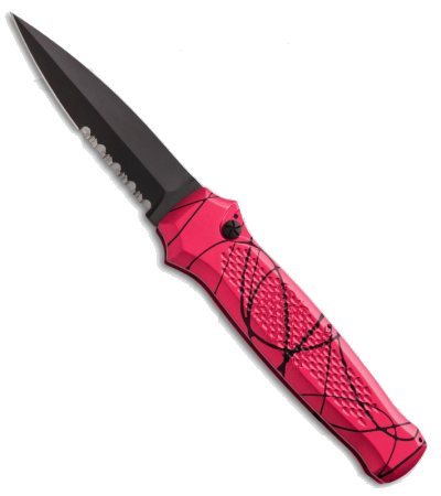 product image for Piranha Prowler Automatic Knife Pink 3.2" Black Serr