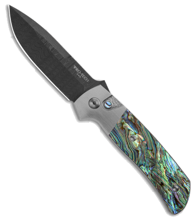 Pro-Tech ATCF Auto Knife Titanium Abalone Damascus