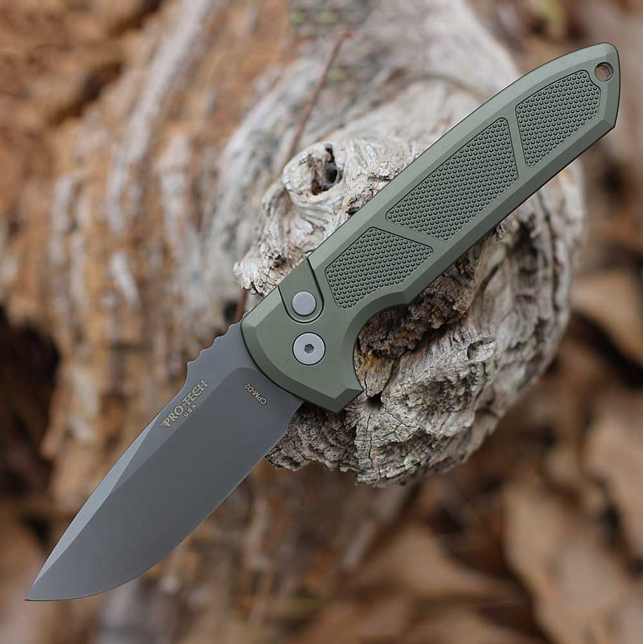 Pro-Tech LG 327 Green Les George Rockeye Auto Knife product image