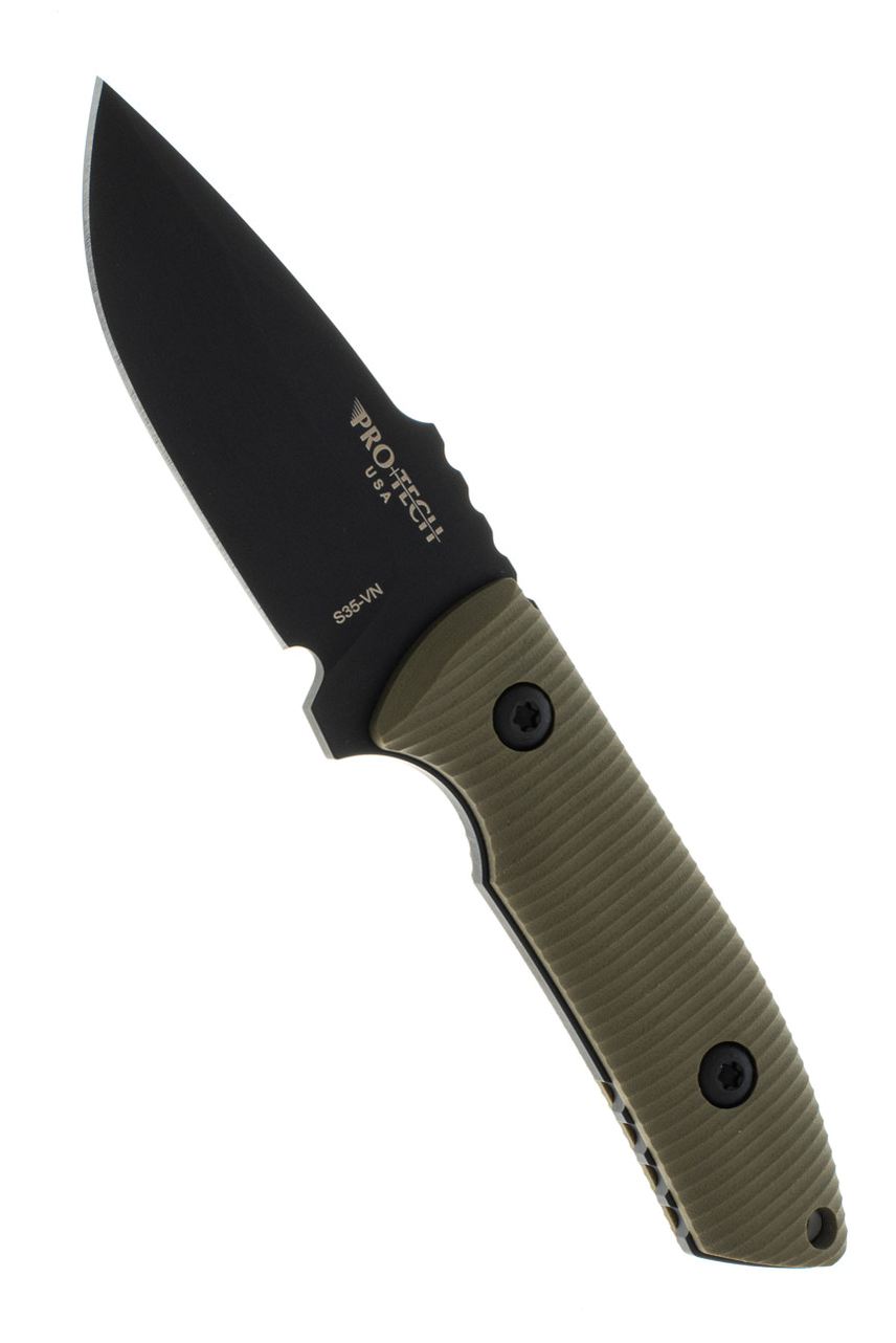 Pro Tech Sbr Fixed Blade Black G10 Handle Knifegeek 