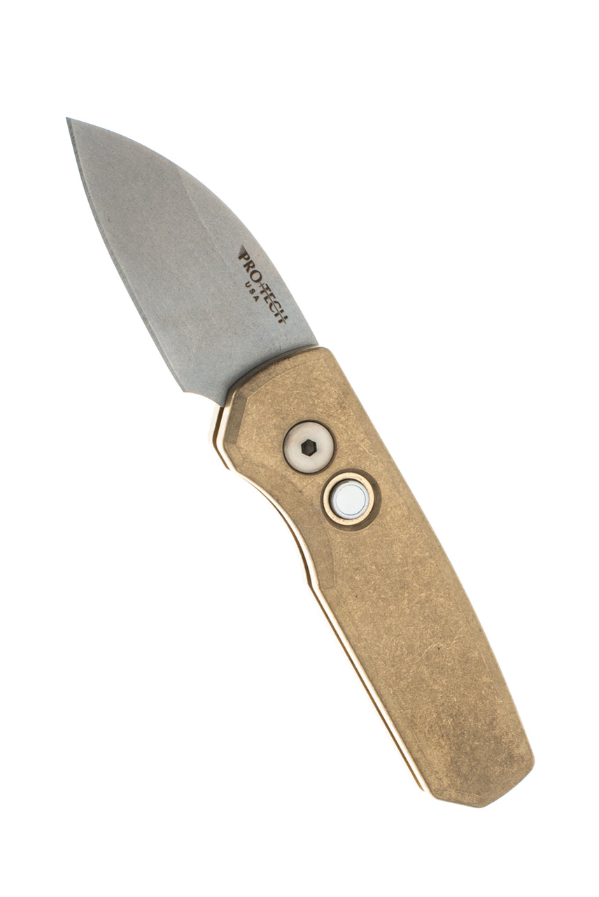 Pro-Tech Runt 5 Bronze Handle Stonewashed 20CV Blade product image