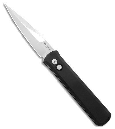 Pro-Tech Godfather Black Handle 154CM Spearpoint Blade