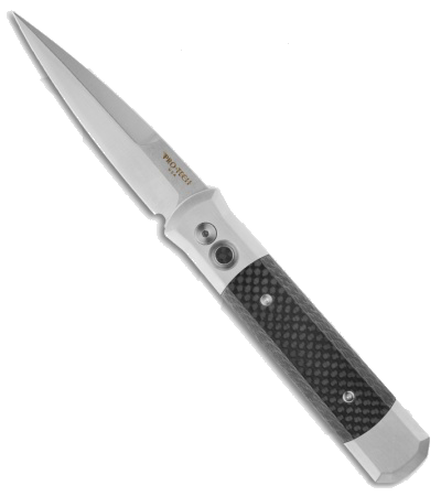 Pro-Tech Godfather Automatic Knife Carbon Fiber Inlay 154-CM Satin 949