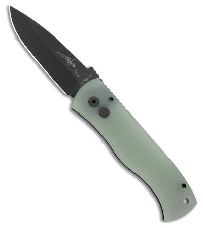 Pro Tech Exclusive Emerson CQC 7 Auto Knife Black Aluminum Jade G 10 3 25 DLC