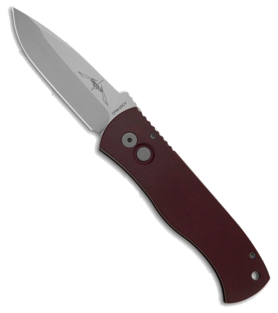 Pro Tech Exclusive Emerson CQC 7 Auto Knife Burgundy Micarta 3 25 SW