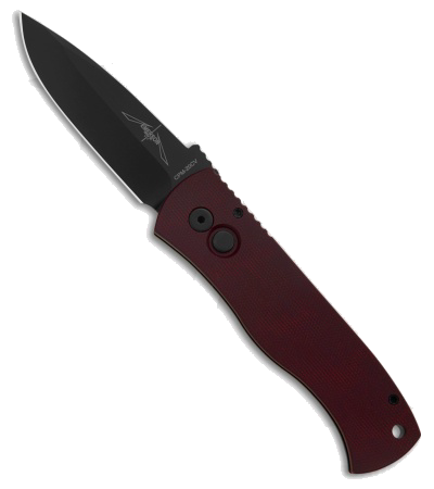 product image for Pro Tech Exclusive Emerson CQC 7 Auto Knife Burgundy Micarta 3 25 DLC