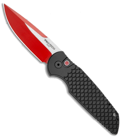 Pro-Tech TR-3 154CM Steel Fish Scale Aluminum Red Knife