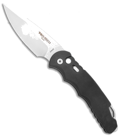 Pro-Tech TR-4 Black T6 Aluminum Handle Automatic Knife with Satin CPM-D2 Steel Blade