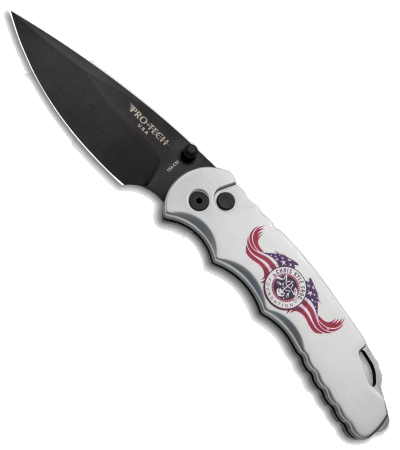 Pro-Tech TR-4 Black DLC Manual Knife with Chris Kyle Frog Foundation Logo