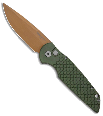 Pro-Tech TR-3 Desert Warrior Fish Textured Handle Automatic Knife