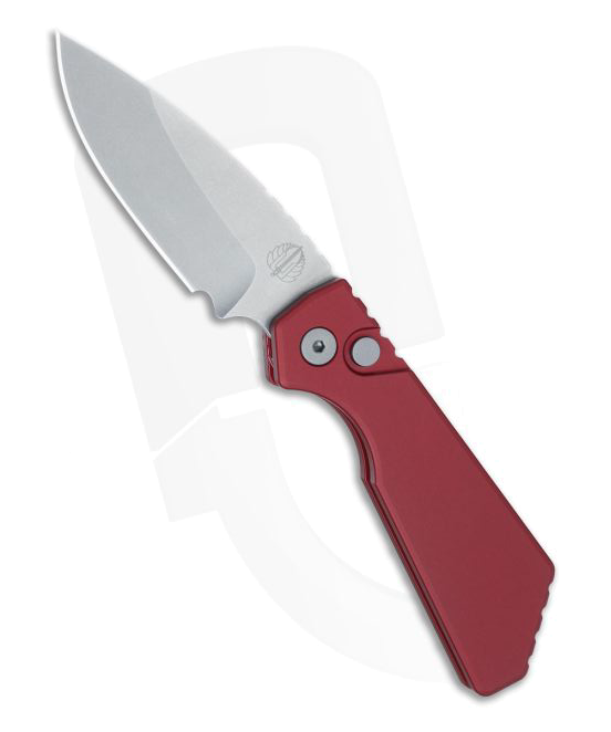 product image for Protech Strider PT Plus Stonewashed Magnacut Red Handle Auto