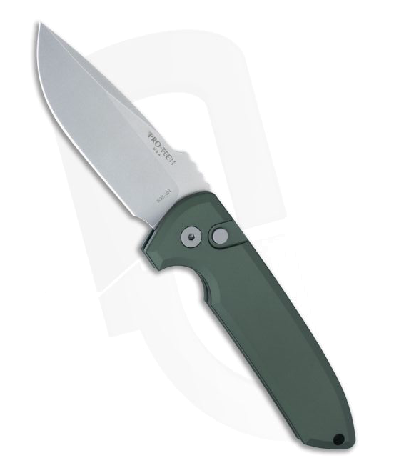 product image for Protech Rockeye Auto Stonewashed Blade Green Handle