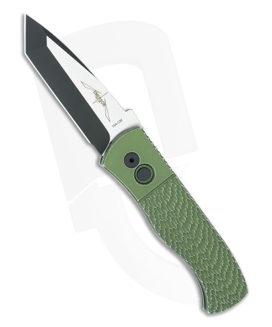 product image for Protech Emerson CQC 7 Auto Green Battle Worn Jigged Handle