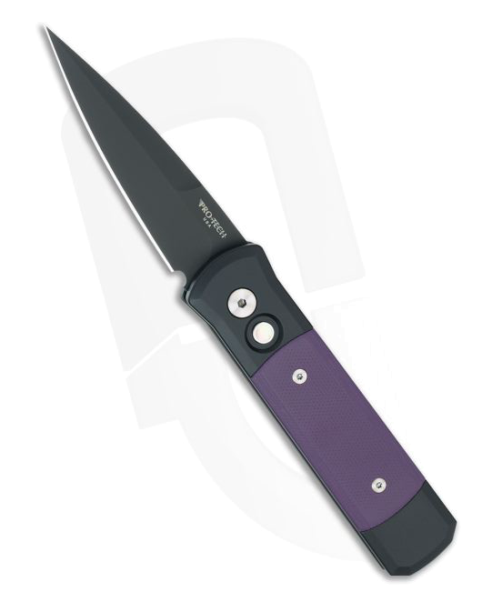 Protech Godson Purple G 10 Black DLC Blade Auto