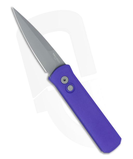 product image for Protech Godson Purple Aluminum Gray Bead Blast Blade 720 PURP