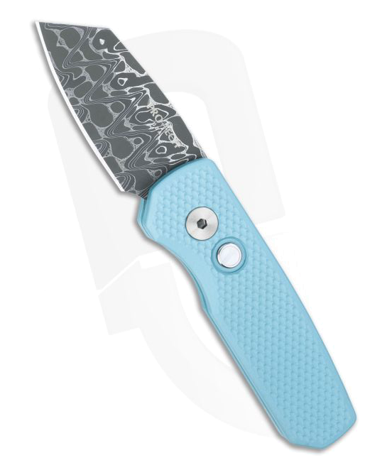 Protech Runt 5 Tiffany Blue Damascus product image