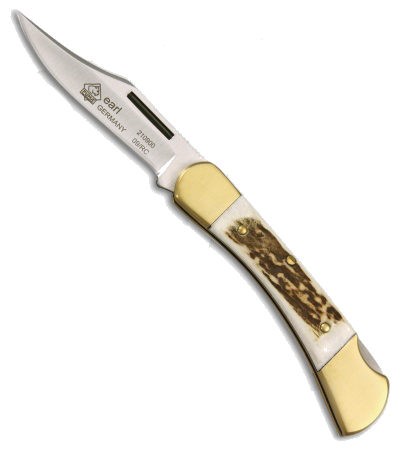 product image for Puma Earl Folding Hunter Lockback Stag Handle Knife 2.875" Blade 210900
