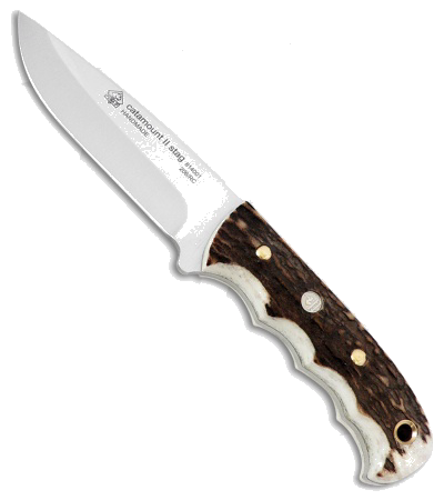 Puma Catamount II Fixed Blade Knife Genuine Stag Brown 440C 814001