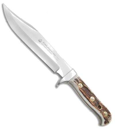 product image for Puma Phoenix Ebony Wood Handle 8" Satin Fixed Blade Knife 126376