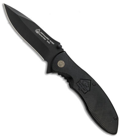 product image for Puma SGB Pounce Spring Assisted Black Aluminum Handle Knife