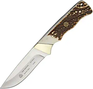 product image for Puma SGB Badlands Stag Fixed Blade Hunting Knife 4" 1.4116 German Cutlery Steel With Leather Sheath