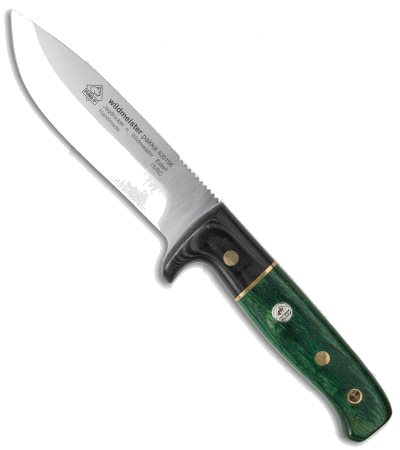product image for Puma IP Wildmeister Fixed Blade Hunting Knife Black Pakka Wood 440C Stainless Steel Satin Finish