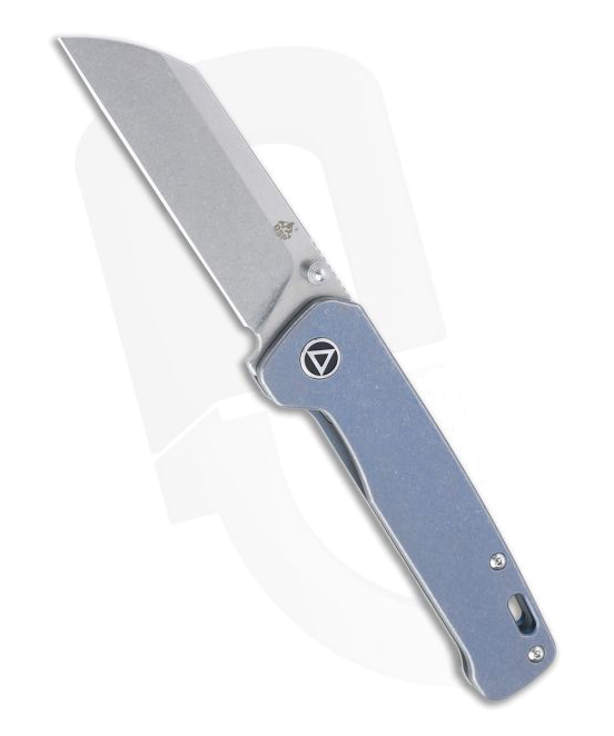 QSP Penguin Blue Titanium 154CM Sheepsfoot Blade Folder product image