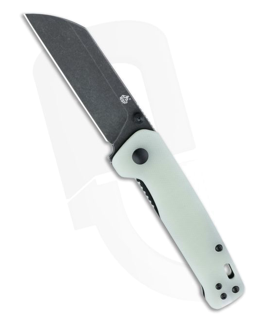 QSP Penguin Sheepsfoot D2 Black Stonewash Jade G10 Liner Lock Folder