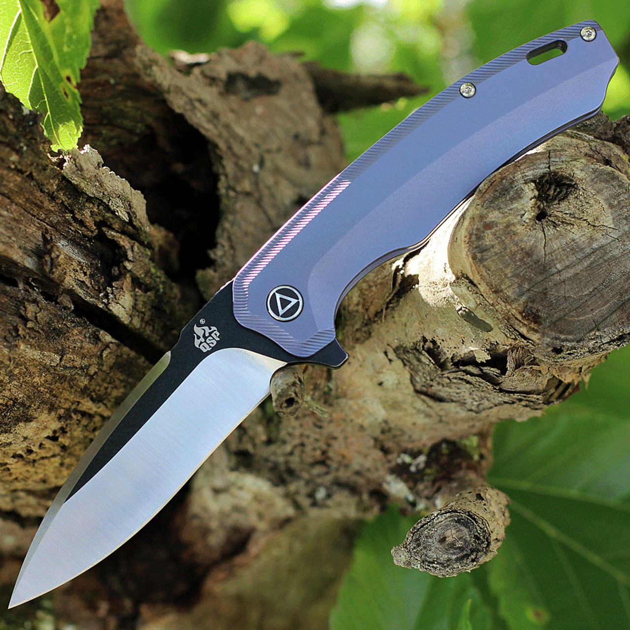 product image for QSP Knife Blue Titanium Woodpecker QS 116 C II
