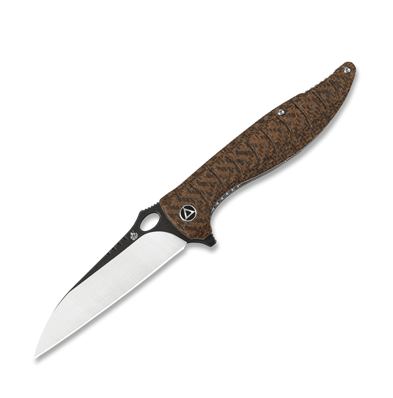 product image for QSP-Knife Locust Brown Micarta QS-117A