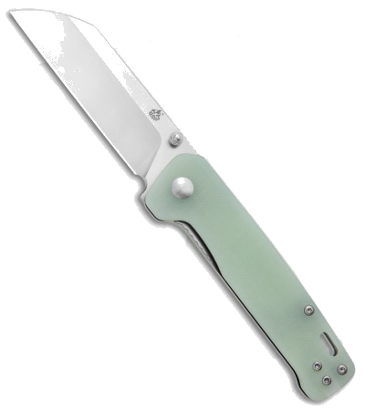 product image for QSP Penguin Liner Lock Knife Natural Jade G-10 Handle Satin Blade