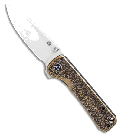 product image for QSP Hawk Liner Lock Knife Brass Textured Satin