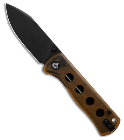 product image for QSP Canary Yellow Ultem Liner Lock Knife 14C28N Black Stonewash