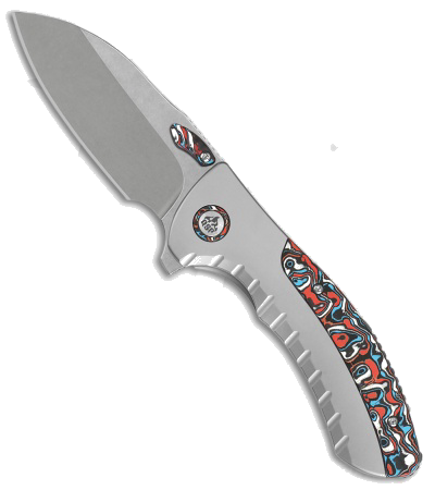 product image for QSP Capybara Titanium Red White Blue CF Knife