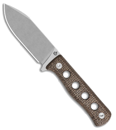 product image for QSP Canary Fixed Blade Fixed Blade Knife Dark Brown Micarta 4 25 Stonewash